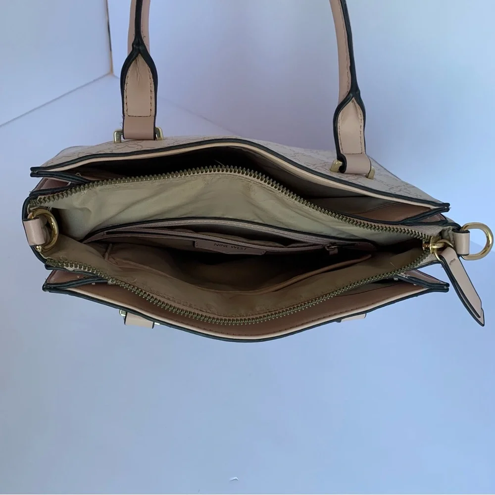 Nine West Cream and Pink Satchel - Picture 6 of 8